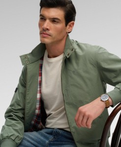 superdry Klasyczna kurtka Harrington Relaxed Fit – Lily Pad Green