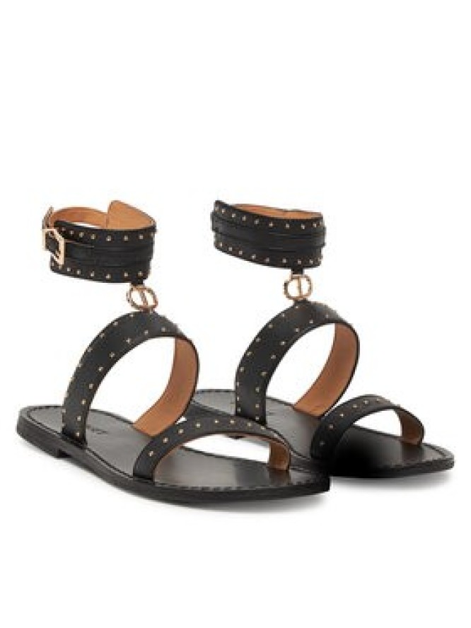 TWINSET Sandały 251GCJ04C Czarny