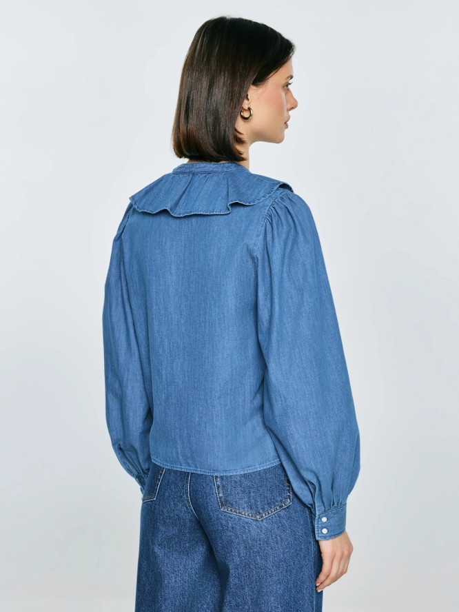 Koszula damska jeansowa niebieska Irina 392