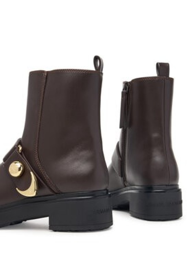 Armani Exchange Botki XW003093 AF18975 U6032 Brązowy ciemny