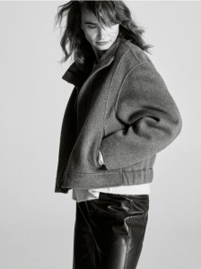 Kurtka handmade z wełną - szary