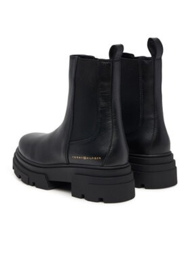 Tommy Hilfiger Sztyblety Leather Chunky Chelsea Boot FW0FW09679 Czarny