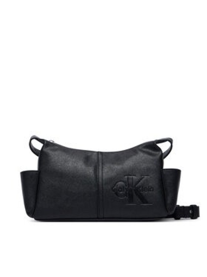 Calvin Klein Torebka Pockets Monologo Crossbody LV04F3687G Czarny