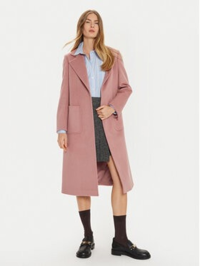 MAX&Co. Płaszcz wełniany 2426016134200 Różowy Regular Fit