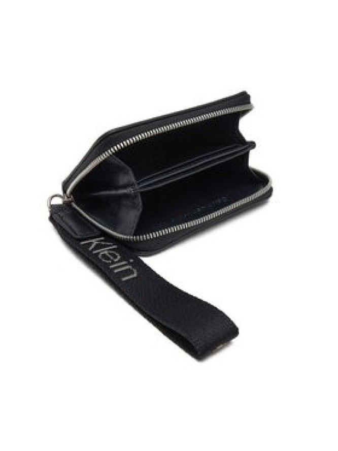 Calvin Klein Jeans Portfel Ultralight Md Zip W/ Wristlet LV04K1024G Czarny