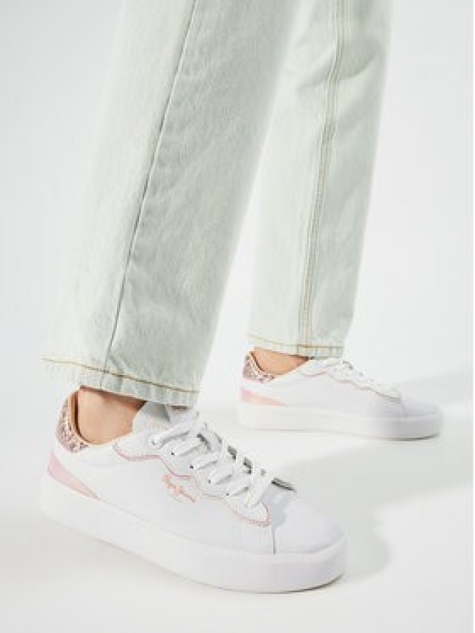 Pepe Jeans Sneakersy Dobbie Seal PLS00006 Biały