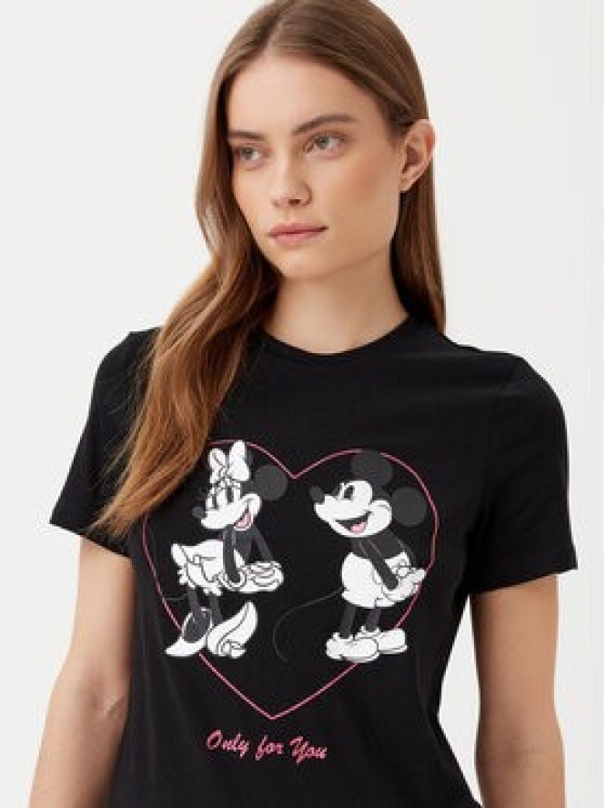 ONLY T-Shirt Mickey 15317991 Czarny Regular Fit