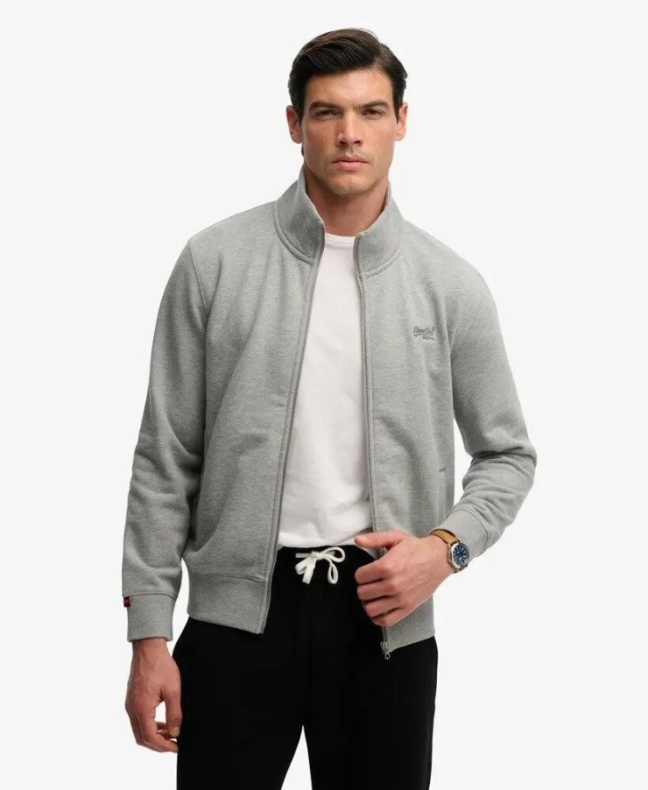 superdry Essential Logo Track Top – luźna bluza z recyklingowanego materiału