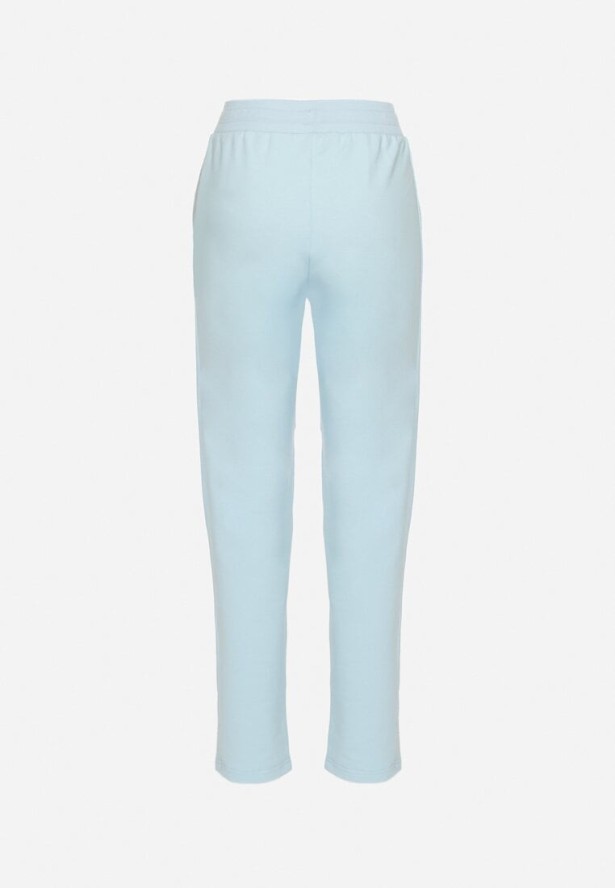 Niebieskie Spodnie Dresowe z Bawełną i Sznurkiem Annivia