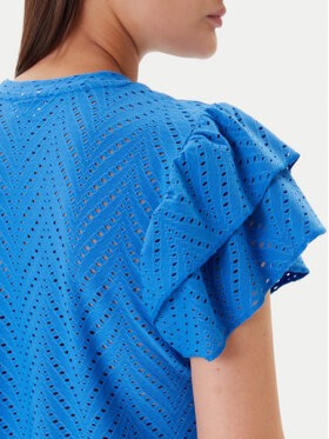 JDY Bluzka Carla 15351452 Niebieski Regular Fit