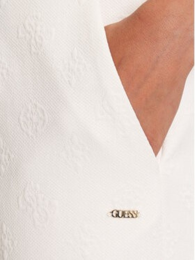 Guess Spodnie dresowe V5YB19 KBSL2 Écru Regular Fit