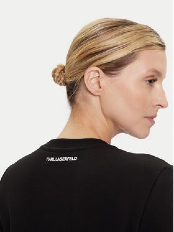 KARL LAGERFELD Bluza A4W20045 Czarny Regular Fit