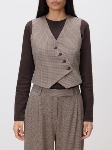 Asymetryczna kamizelka garniturowa - wielobarwny