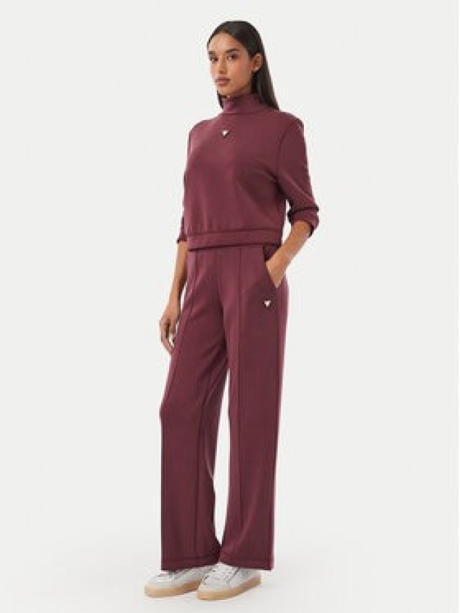 Guess Spodnie dresowe V6YB18 K4315 Bordowy Regular Fit