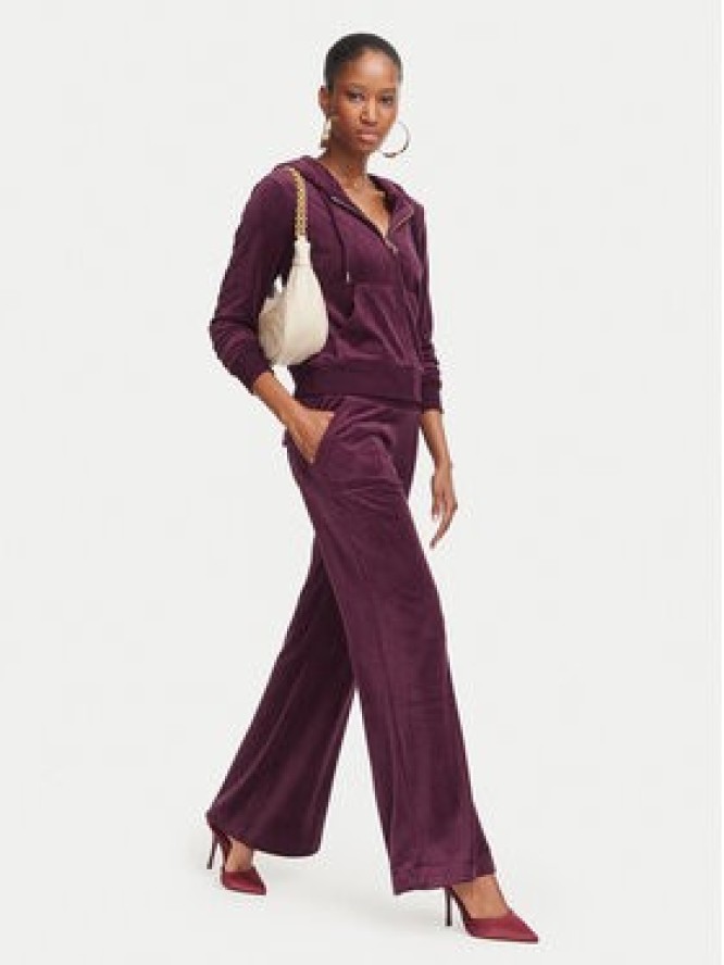 Juicy Couture Spodnie dresowe Layla JCSEBJ001G Bordowy Regular Fit