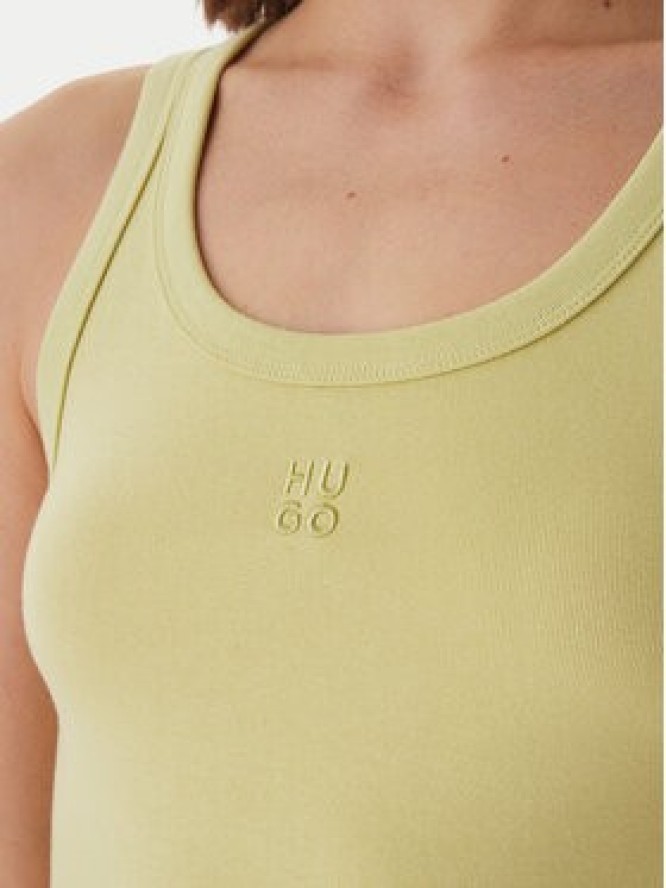 HUGO Top Datamia 50514489 Beżowy Slim Fit