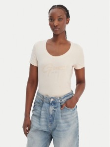 Guess T-Shirt W6GI14 K3033 Pomarańczowy Regular Fit