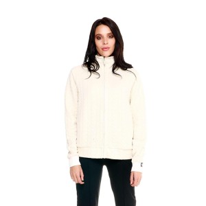 Damska bluza z golfem Leone zapinana na zamek błyskawiczny w kolorze szarym