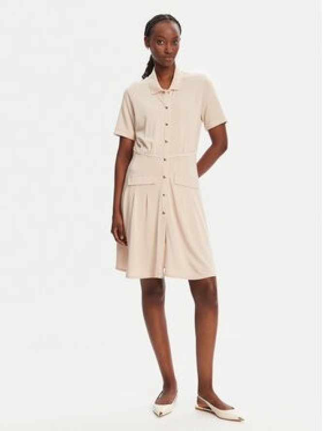 Liu Jo Sport Sukienka koszulowa TA5207 J4883 Beżowy Regular Fit