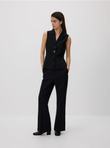 Spodnie z rozcięciami - czarny