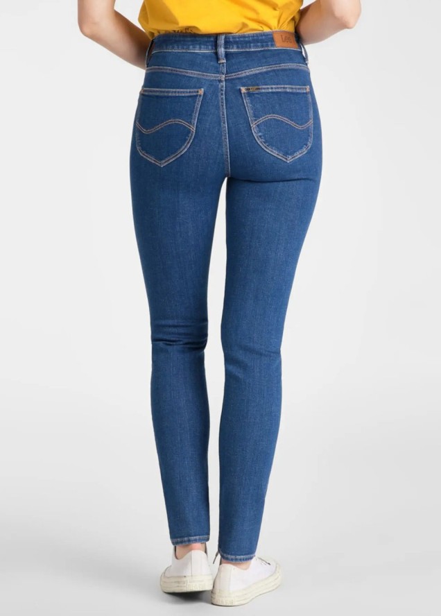 LEE SCARLETT SKINNY HIGH WAIST DAMSKIE SPODNIE JEANSOWE BRIGHT STONE L626MANS 112114276