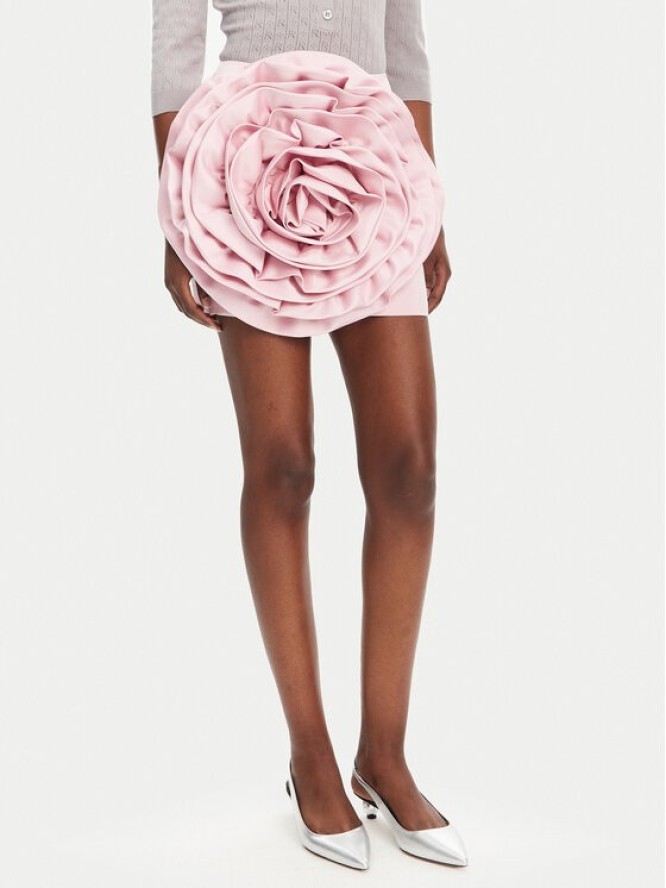 ROTATE Spódnica mini 1137841011 Różowy Slim Fit