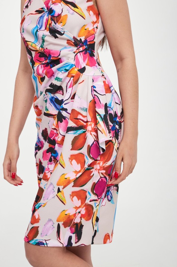 Sukienka wzór w kwiaty JOSEPH RIBKOFF