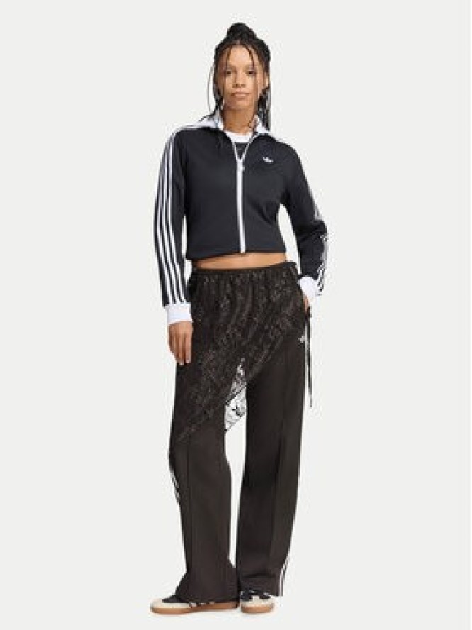 adidas Spodnie dresowe 2In1 Firebird Loose Track Trousers With Lace Skirt LG4275 Brązowy Relaxed Fit