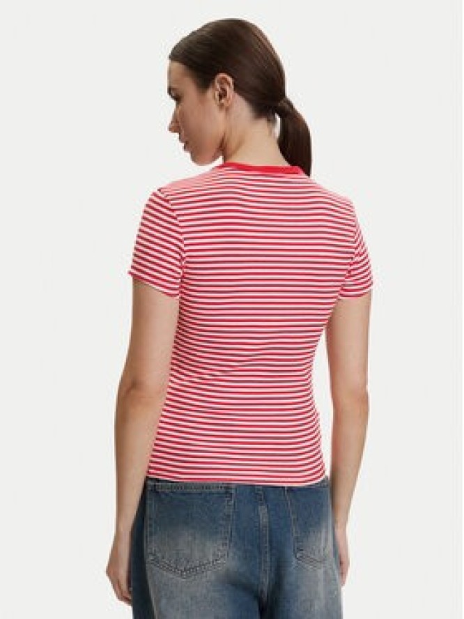 Tommy Jeans T-Shirt DW0DW17383 Czerwony Slim Fit