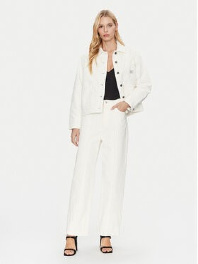 Guess Jeans Kurtka jeansowa W4BN65 D5J31 Biały Regular Fit