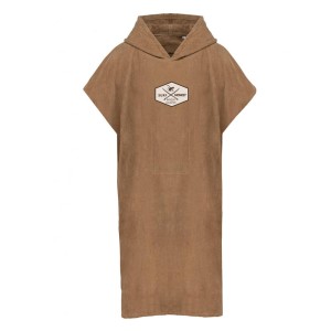Poncho surfingowe dla dorosłych – bawełna organiczna – L/XL (Beżowy)