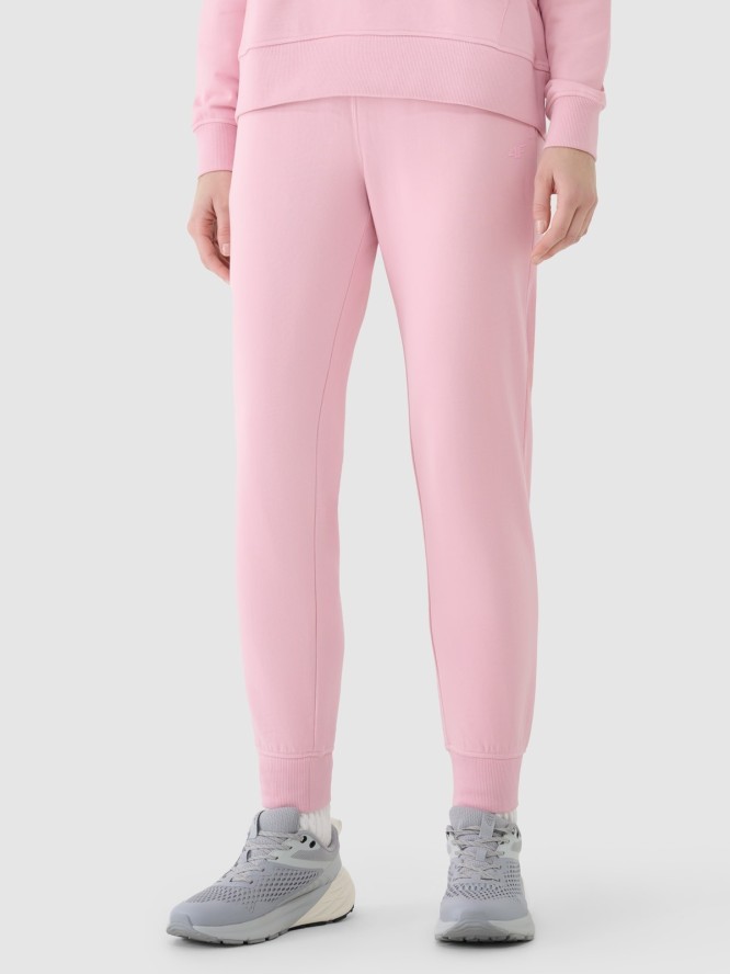 4F Spodnie dresowe joggery damskie - różowe XS