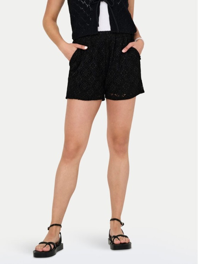 JDY Szorty materiałowe Eva 15351501 Czarny Loose Fit
