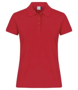 clique Heavy Premium Polo Women z wytrzymałej czesanej bawełny – red