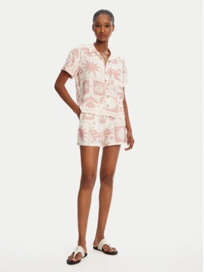 Banana Moon Szorty materiałowe William Floreal MHW03 Różowy Loose Fit