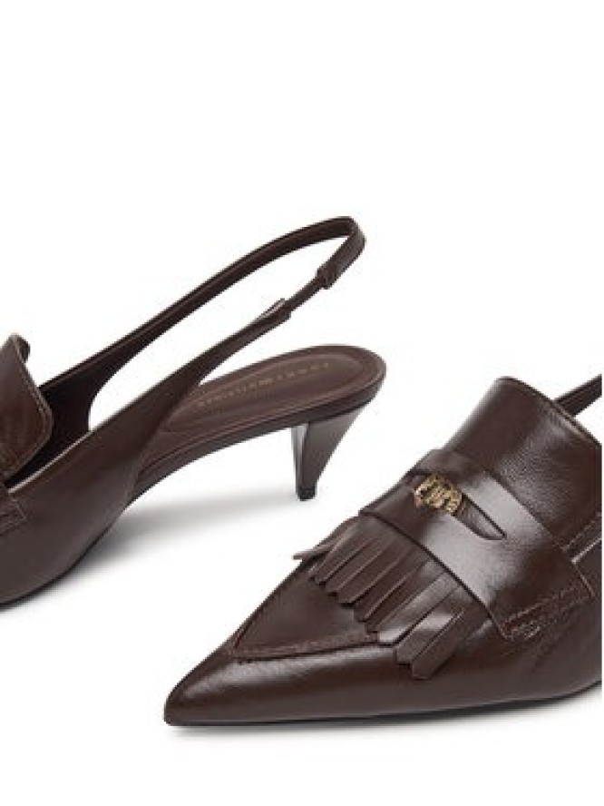 Tommy Hilfiger Czółenka Th Penny Bar Pointy Sling Back FW0FW09535 Brązowy