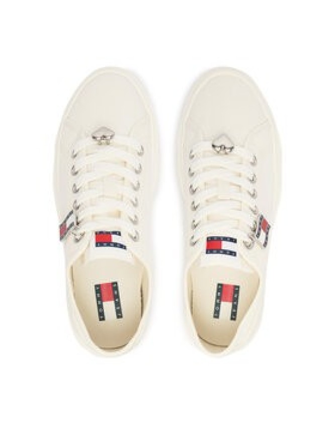 Tommy Jeans Sneakersy Tjw Flatform Sneaker Charms EN0EN02959 Biały
