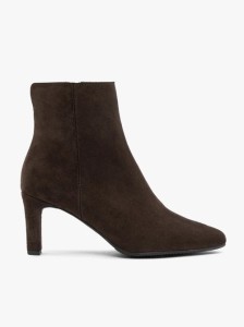 Ciemnobrązowe botki na szpilce