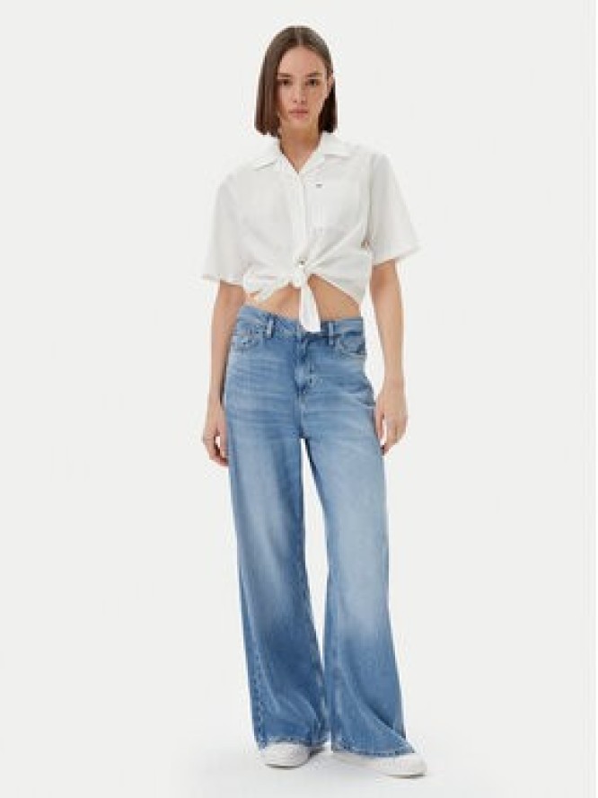 Tommy Jeans Koszula DW0DW20286 Écru Regular Fit