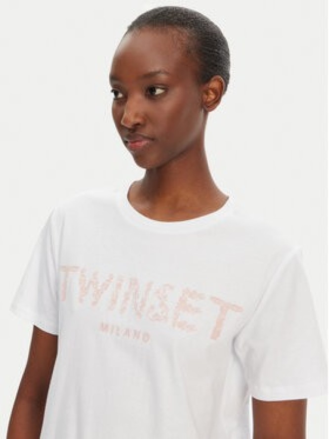 TWINSET T-Shirt 251TT2042 Biały Regular Fit