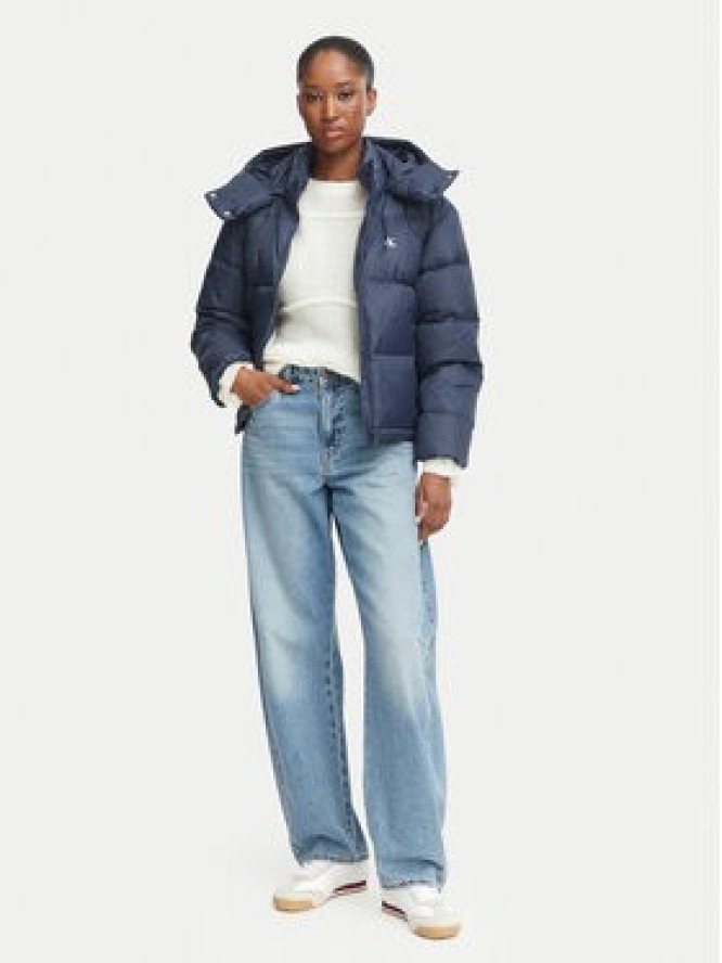 Calvin Klein Jeans Kurtka puchowa Essential LV047H500G Granatowy Relaxed Fit