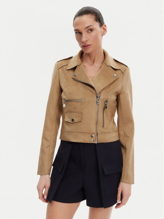 Morgan Kurtka z imitacji skóry 241-GOUSMI Beżowy Regular Fit