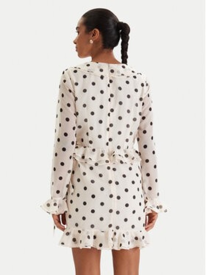 Bardot Sukienka koktajlowa Frill Detail 60115DB2 Écru Regular Fit