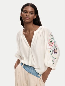 Desigual Bluzka 26SWBW13 Biały Regular Fit