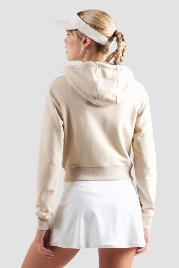 GUESS Beżowa bluza damska z cyrkoniami Primula, Rozmiar L