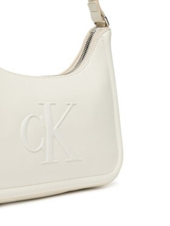 Calvin Klein Torebka Bold Ck Small Shoulder Bag LV04F3230G Biały