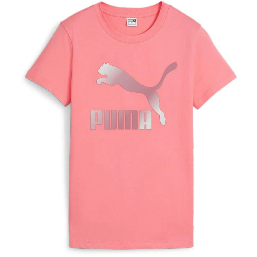 damskie T-shirt Puma Classics Shiny Logo Tee S