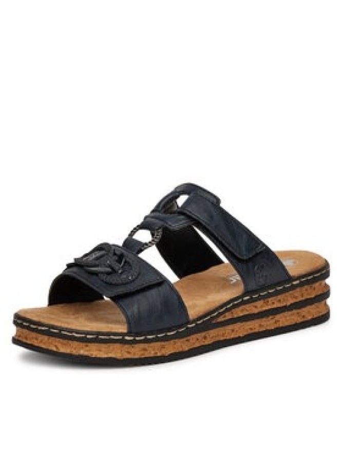 Rieker Klapki CEO-62936-14 Granatowy