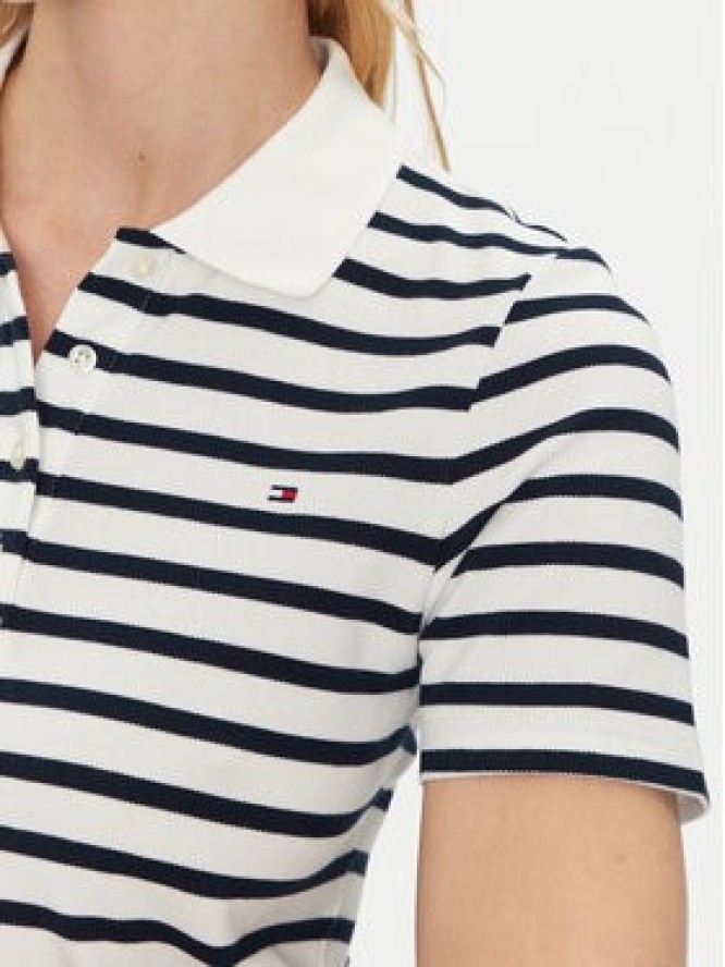Tommy Hilfiger Polo 1985 WW0WW43225 Granatowy Slim Fit