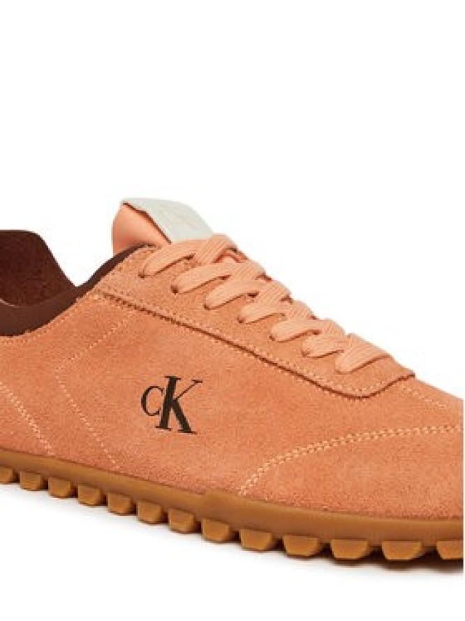 Calvin Klein Jeans Sneakersy Low Profile Runner Mg Sue YW0YW01898 Pomarańczowy